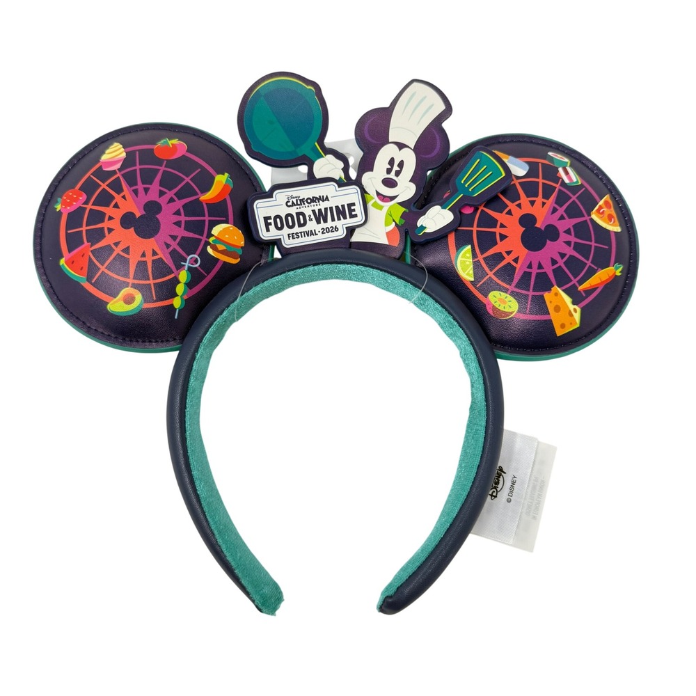 Disney California Adventure Food & Wine Festival 2026 Mickey Ear Headband NWT